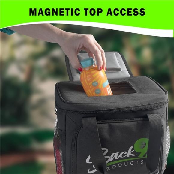 Golf Cart Cooler Bag with Magnetic Lid - Collapsible - Backpack Leak-Proof - Picture 5 of 6
